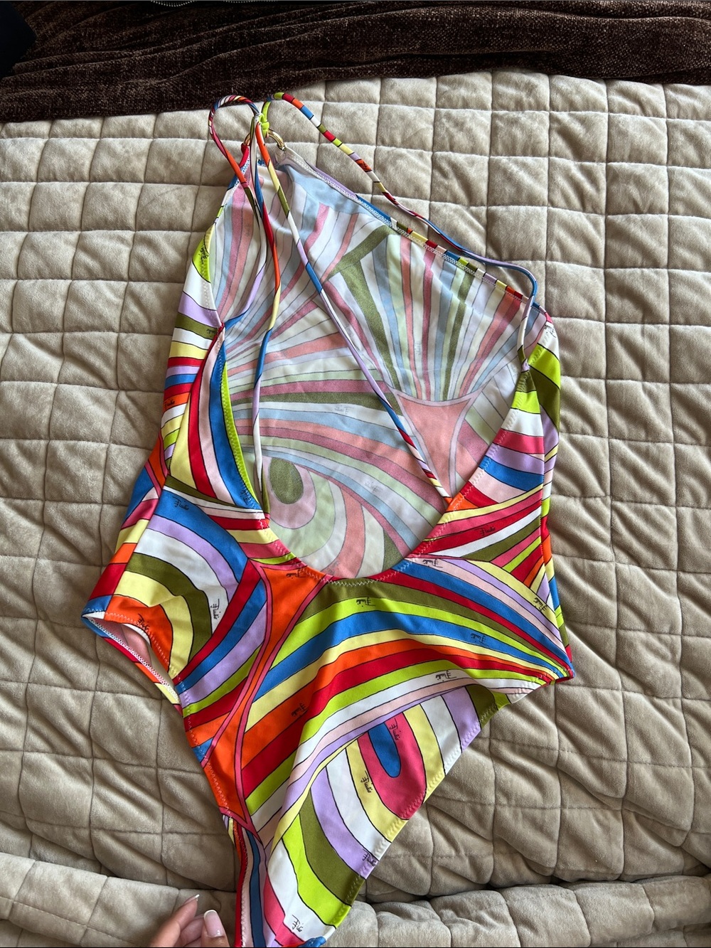 Emilio Pucci Multicolor Swirl One-Piece Swim - Picture 2 of 2